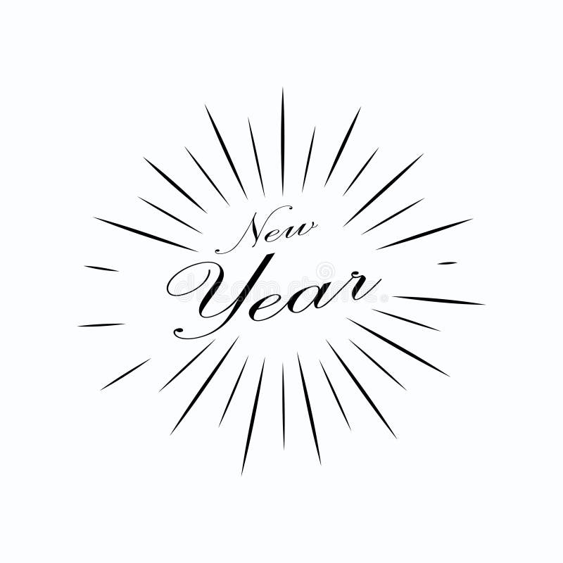 Feliz Navidad y Feliz Año Nuevo en un fondo blanco Tarjeta de felicitación libre illustration