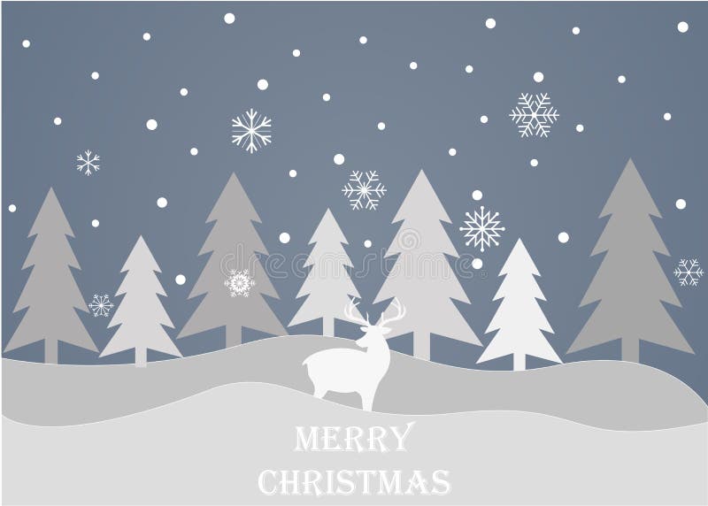 Feliz Navidad y Feliz Año Nuevo en un fondo gris stock de ilustración