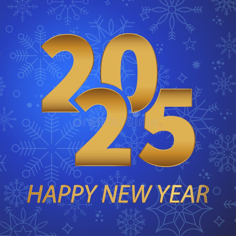 Feliz Navidad y feliz año nuevo 2025. fondo azul. ilustración vectorial libre illustration