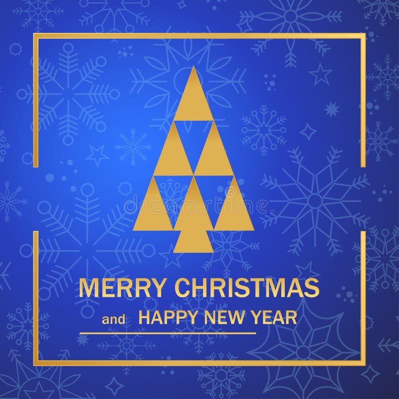 Feliz Navidad y feliz año nuevo 2025. fondo azul. ilustración vectorial stock de ilustración