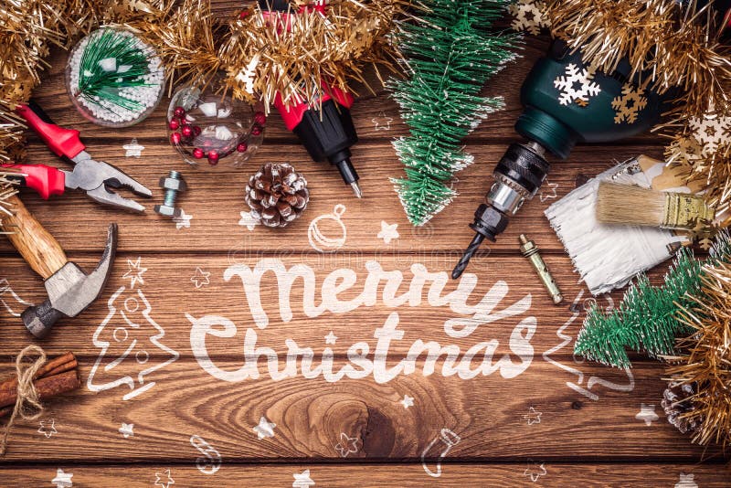 Feliz Navidad Y Feliz Año Nuevo útil Herramientas De Construcción