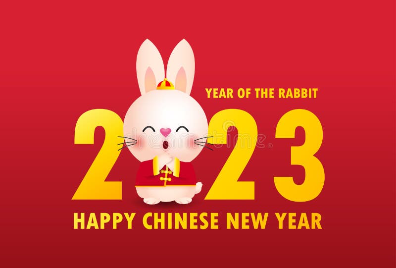 Jogo De Coelho Bonito, Feliz Chinês, Cartão De Saudação De Ano Novo 2023  Anos De Coelho Riqueza Galinha Dourada Chinesa Gong Xi Fa Ilustração do  Vetor - Ilustração de feriado, feliz: 250016907