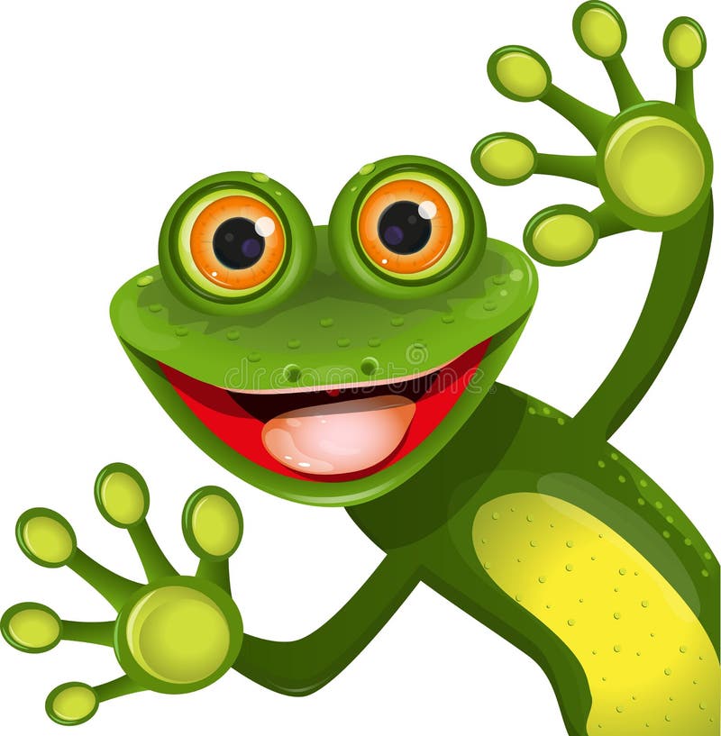 Feliz rana verde libre illustration Feliz rana verde libre illustration