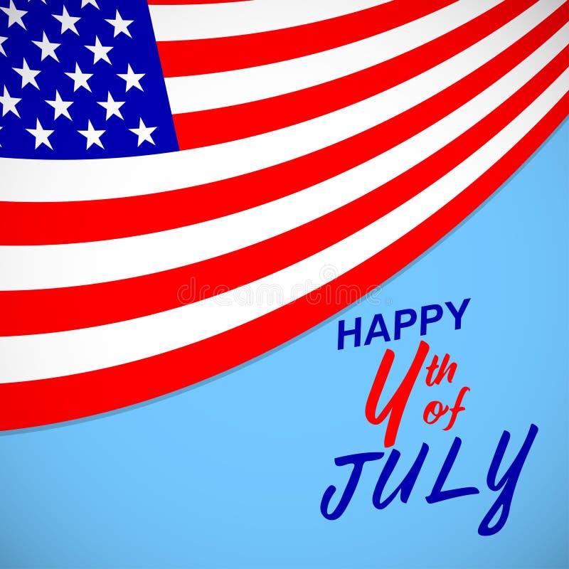 Feliz ô julho Fundo do Dia da Independência dos EUA com bandeira americana e rotulação Vetor EPS 10 ilustração royalty free Feliz ô julho Fundo do Dia da Independência dos EUA com bandeira americana e rotulação Vetor EPS 10 ilustração royalty free