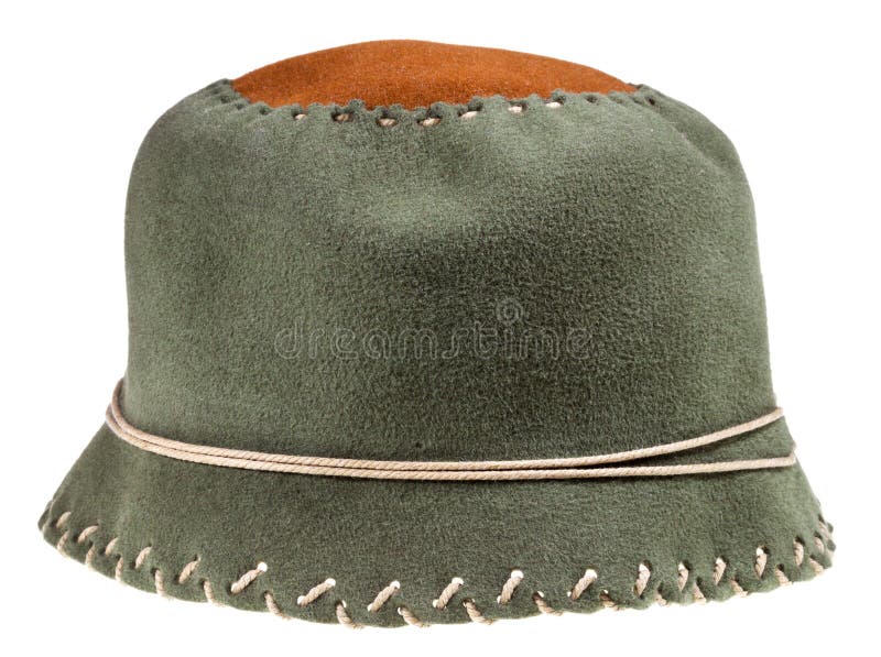 Felt green soft cloche hat