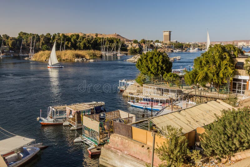 Felucca Sail Boats at the River Nile in Aswan, Egy Stock Image Image of adventure, valley
