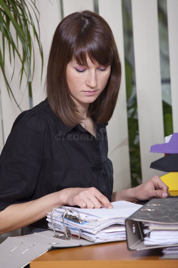 Female accountant with documents