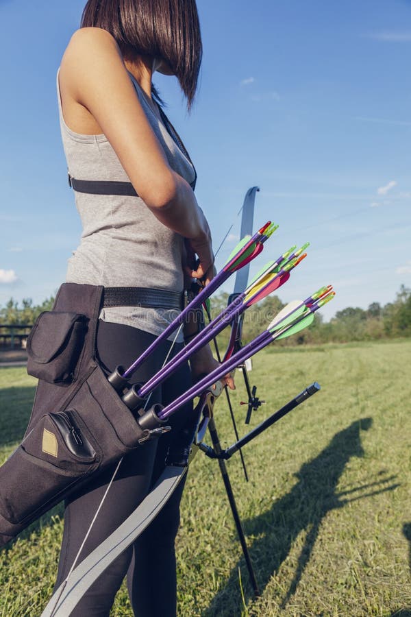 Female Archer stock photo. Image of adult, shooting, focusing 54709002