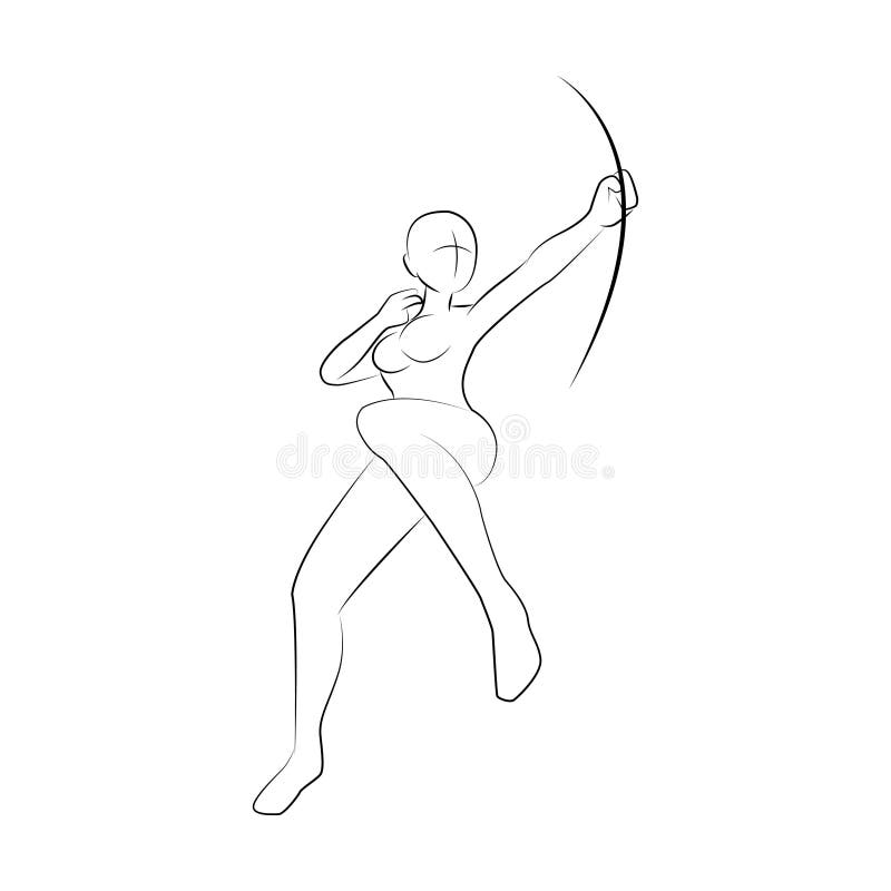 manga archer position - Google Search | Animated drawings, Archery poses, Drawing  poses