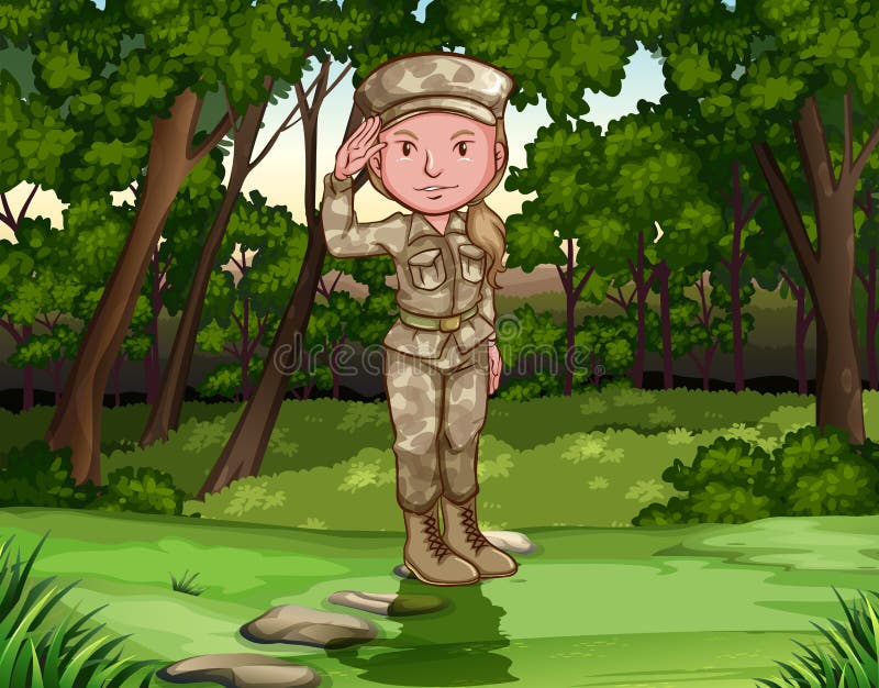 Female Lin The Army Stock Illustration Illustration Of Army 58239137