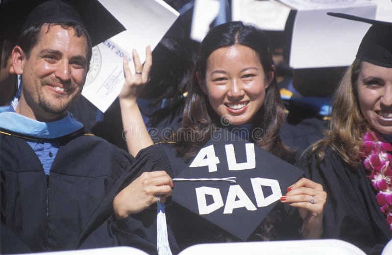 Female Asian-American UCLA graduate royalty free stock photos