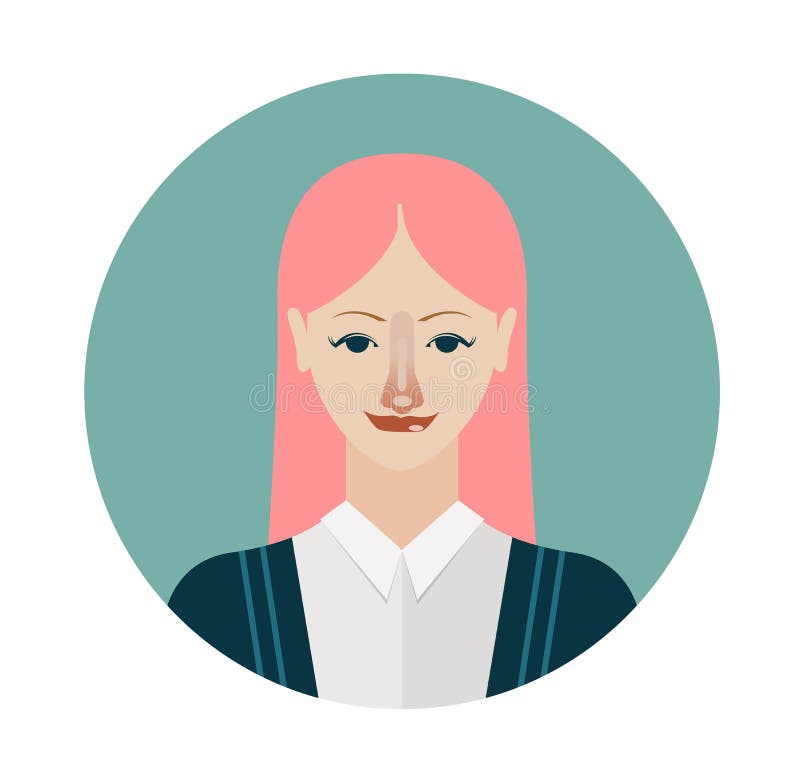 Female user avatar icon in flat design style. Person signs illustration.  19896012 PNG