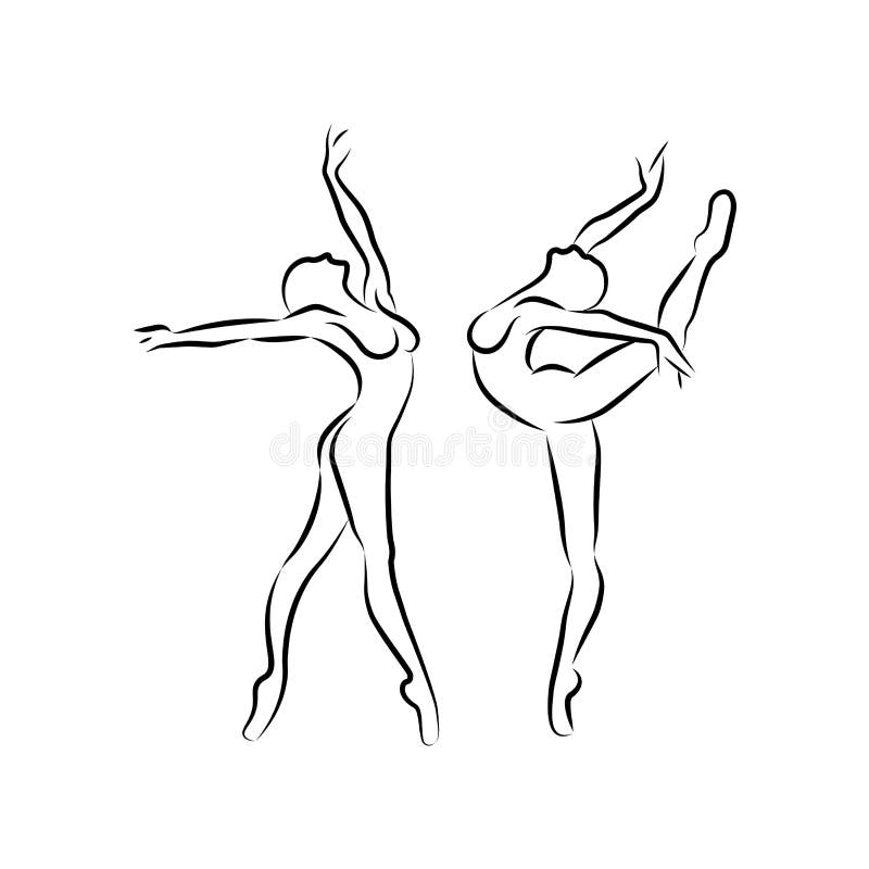 wallpapers Drawing Ballerinas Dancing ballerina ballerinas vector