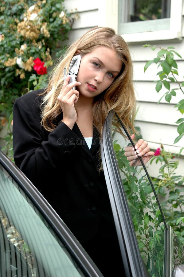 Female beauty on cellphone. royalty free stock photography Female beauty on cellphone. royalty free stock photography