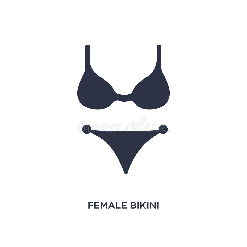 Female Bikini Piece Icon On White Background Simple Element Illustration From Culture Concept