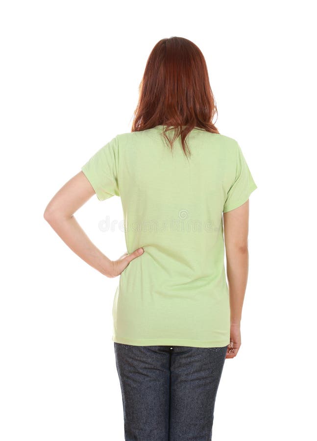 Female with Blank Tshirt (back Side) Stock Photo Image of attractive