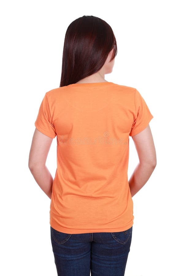 Female with Blank Tshirt (back Side) Stock Image Image of portrait