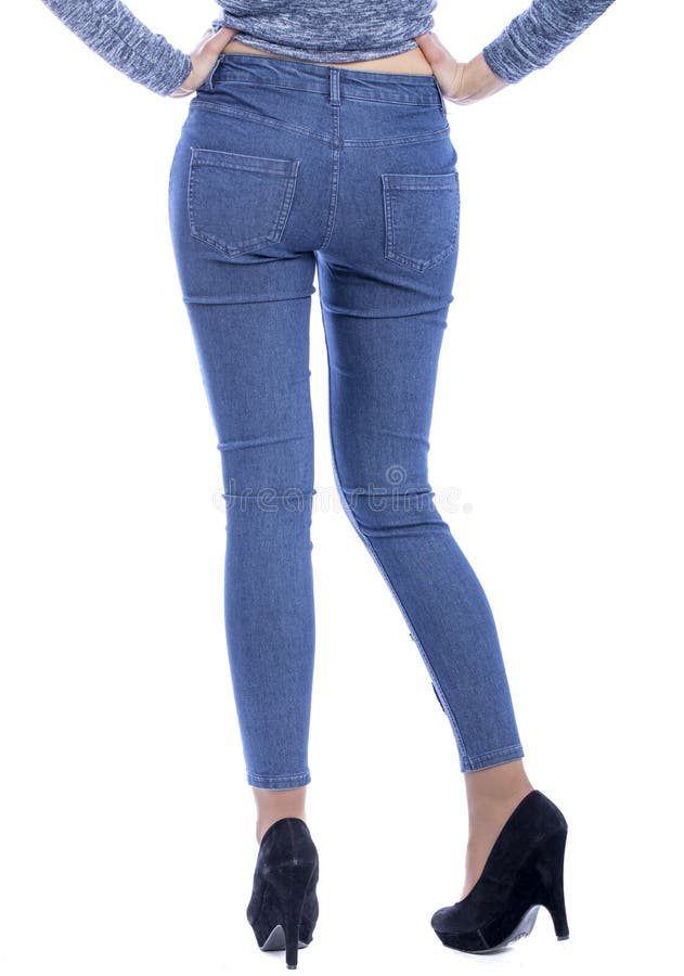 Female Body Part Denim Jeans, Back View Stock Image Image of posing