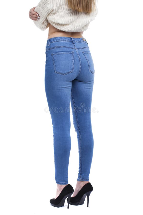 Female body part denim jeans royalty free stock photo