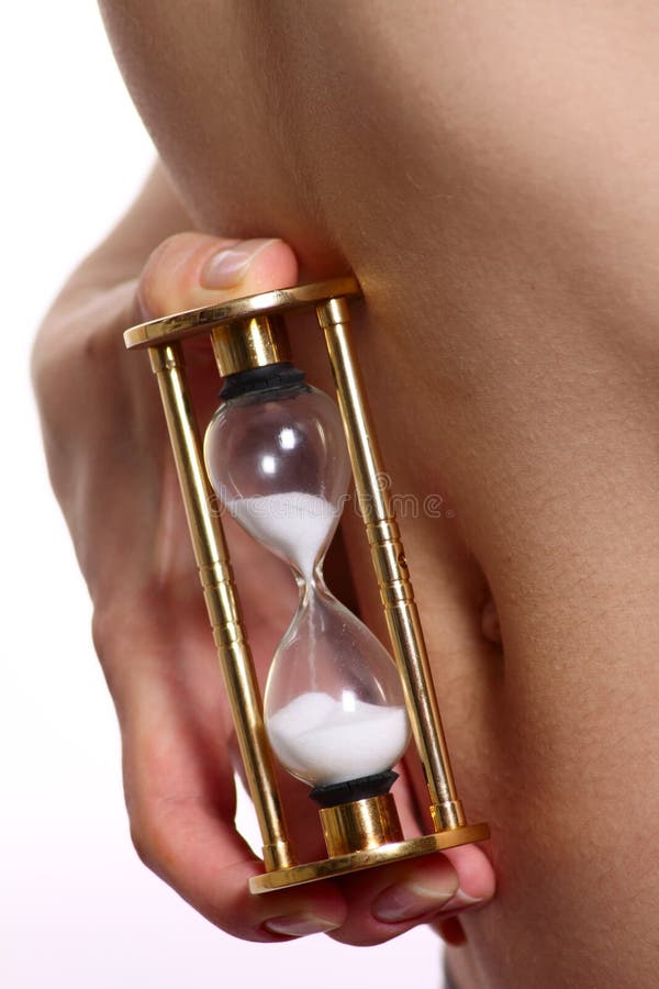 Female body with a sand clock number two