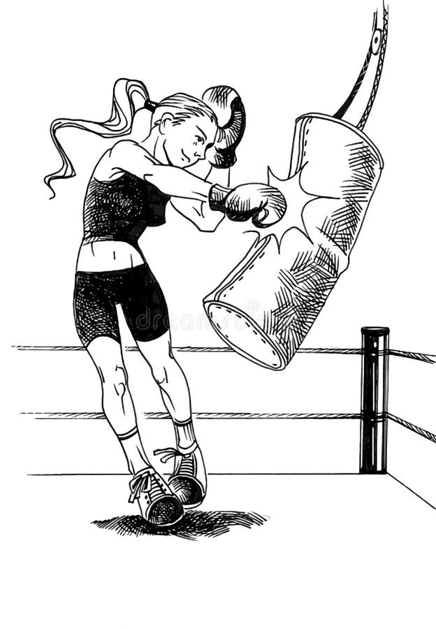 Woman boxer.