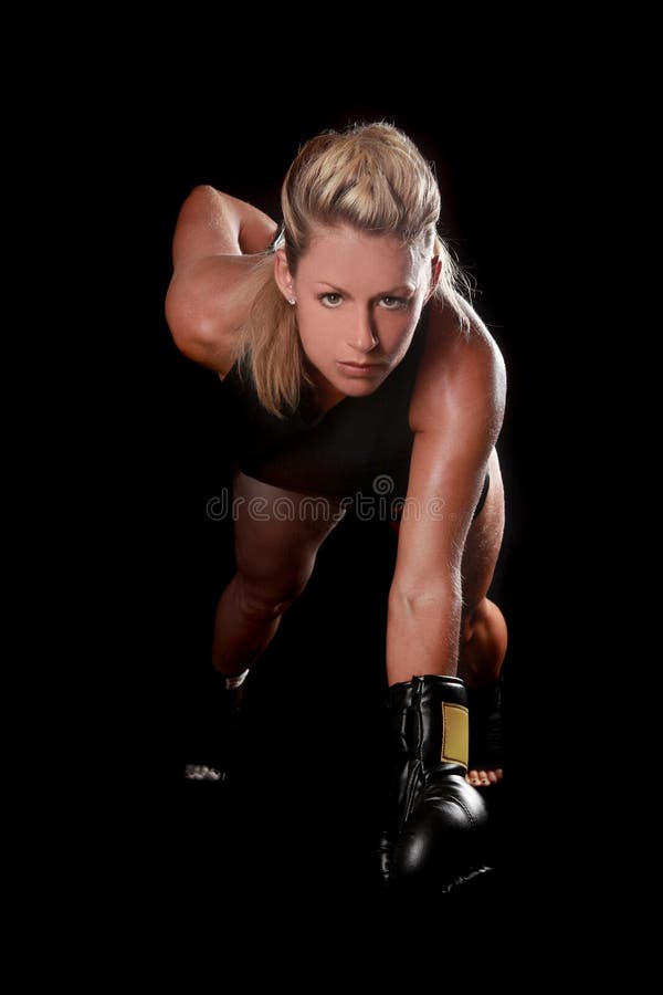 Female With Boxing Gear stock image. Image of 26119617