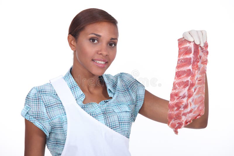 Female butcher