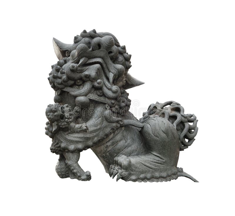 Female Chinese Stone Lion Statue Stock Photo Image of sign