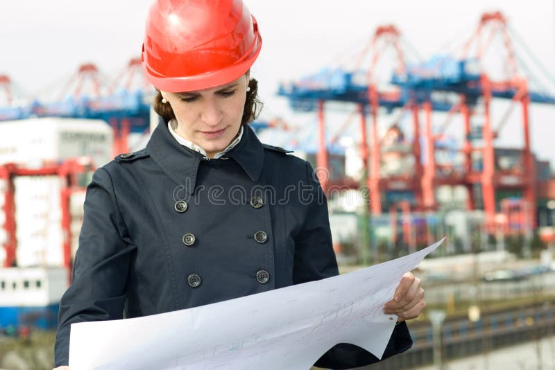 Female civil engineer stock photography