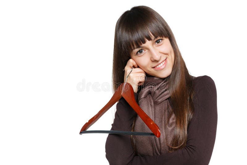 Female with Clothing Hanger Stock Image Image of hook 35703495
