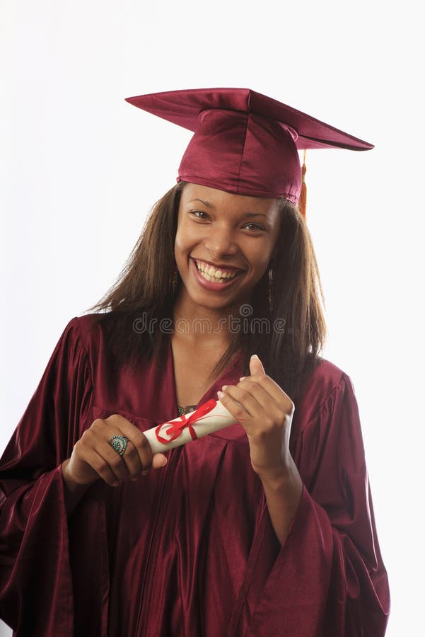 What should a female wear under her cap and gown at a high school graduation?  - Quora