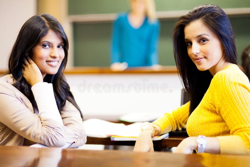 Female college students stock image