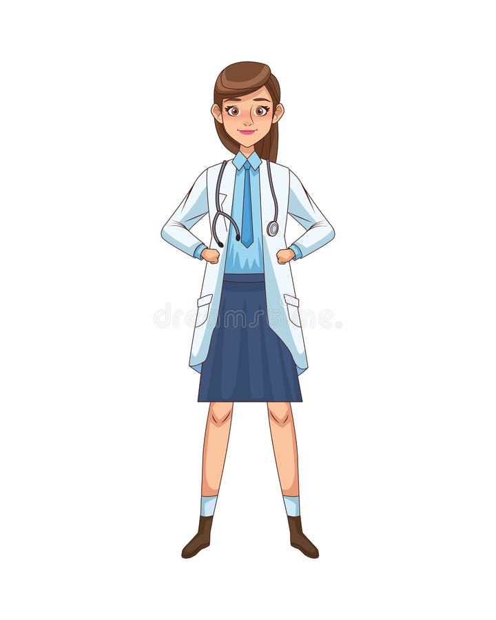 Female doctor avatar character icon royalty free illustration