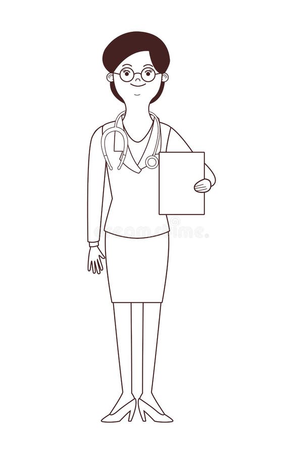 Female doctor avatar royalty free illustration