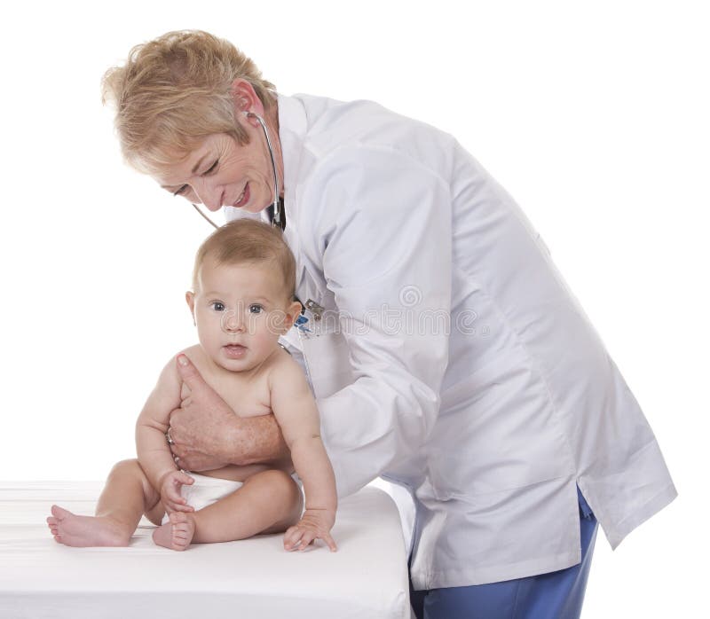 Female doctor and a baby stock photo. Image of medical 26742238