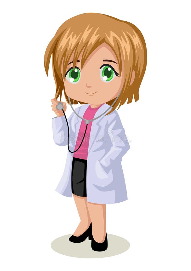  Female  Doctor  stock vector Illustration of chibi cartoon 