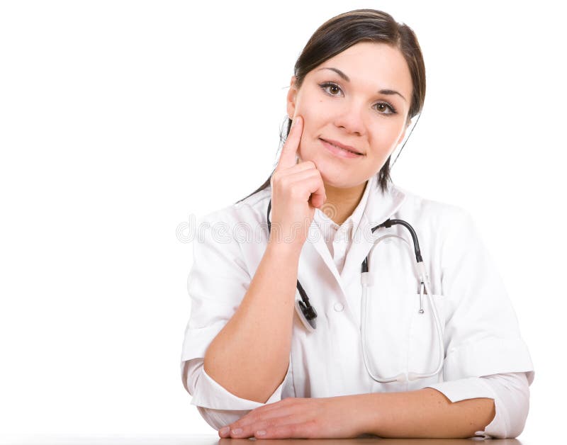 Female doctor at desk