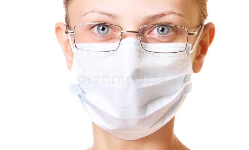 Female doctor portrait in mask