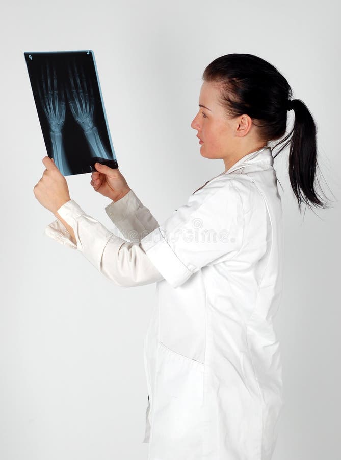 Female doctor with xray stock photo. Image of medicine 4658738
