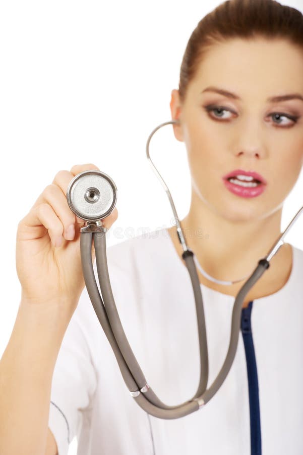 Female Doctor with Stethoscope. Stock Image Image of fine, adult