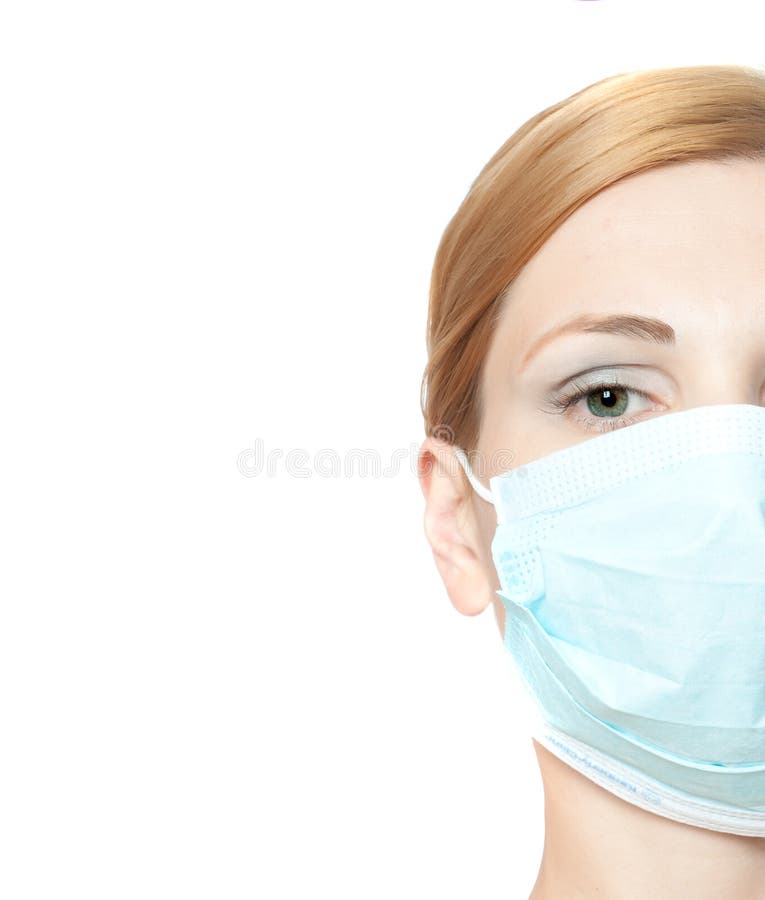Female doctor wearing mask royalty free stock photography