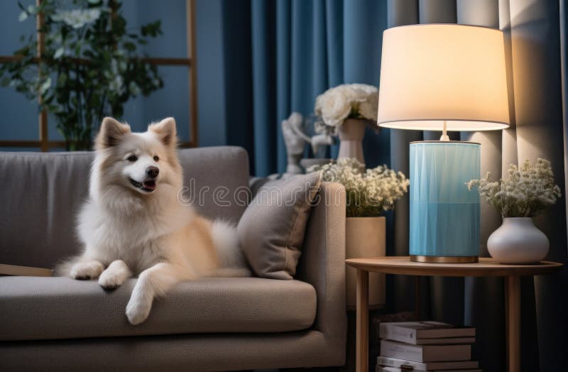 A Female with a Dog Sitting