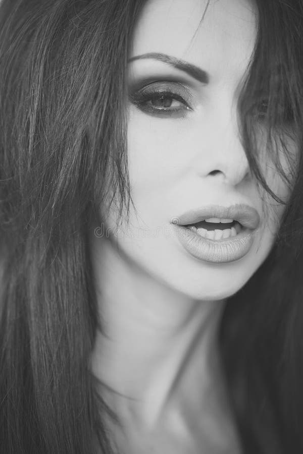 Female Face. Issues affecting girls. Erotic woman closeup royalty free stock photography Female Face. Issues affecting girls. Erotic woman closeup royalty free stock photography