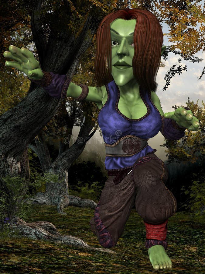 Female Fantasy Figure stock illustration. Illustration of dwarf 41212198