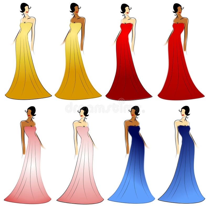 Female Fashion Models Gowns