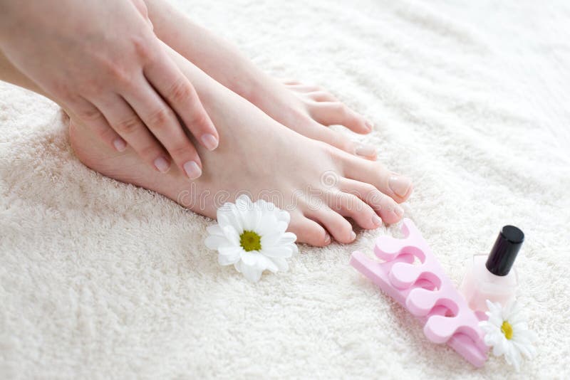 Female feet stock photography