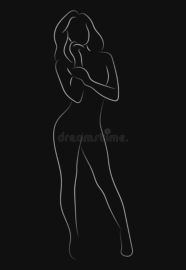 Abstract Female Figure Outline Stock Illustrations – 1,669 Abstract