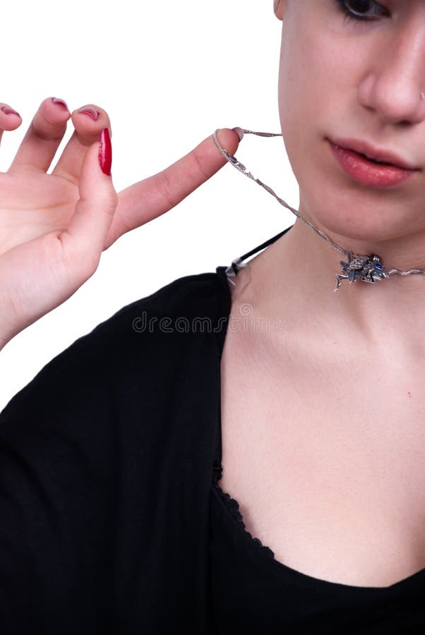 Female fingers stock photo. Image of finger, chain, close 61561020