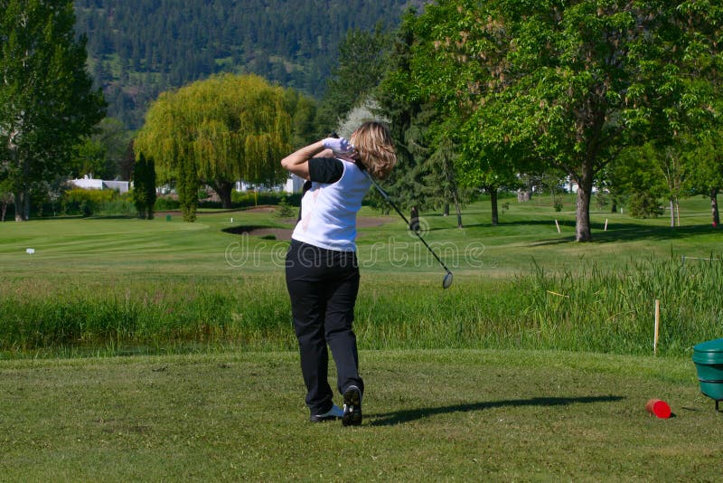 Female golfer