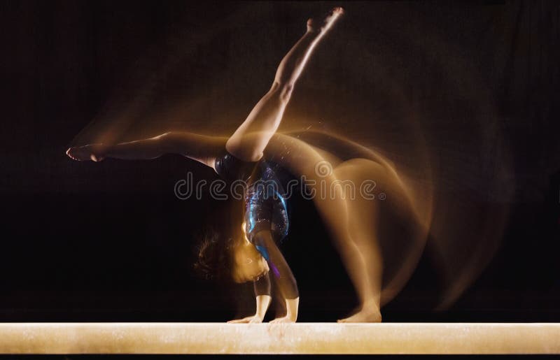 Female Gymnast In Motion